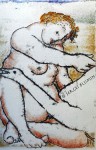 © S. Blumin, Leda, signed, unframed author's print of tempera, 1993 (click to enlarge)